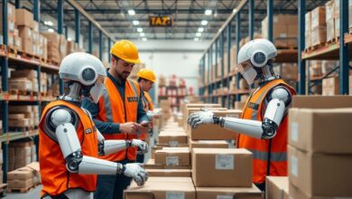 How do collaborative robots improve worker productivity in warehouses